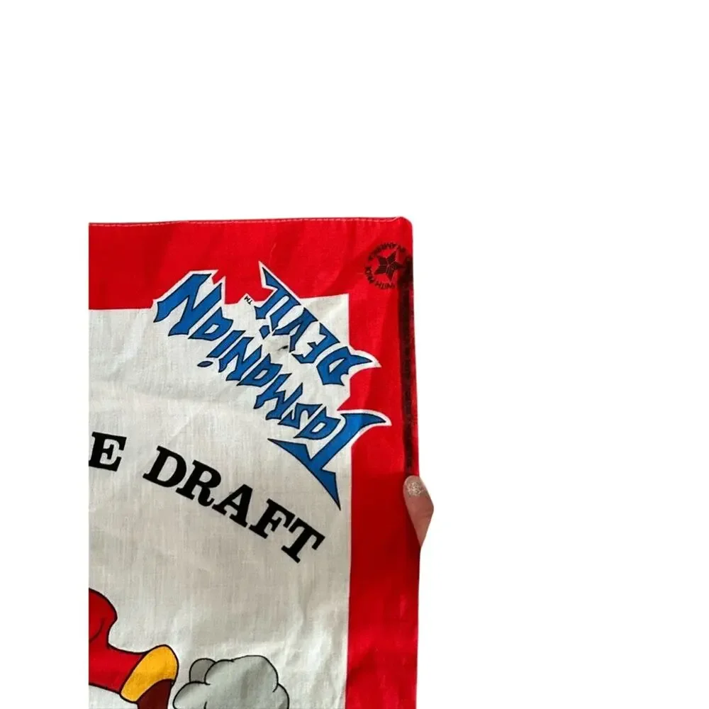 Vtg Taz 80s- college football draft- cartoon- Tasmanian devil- some damage